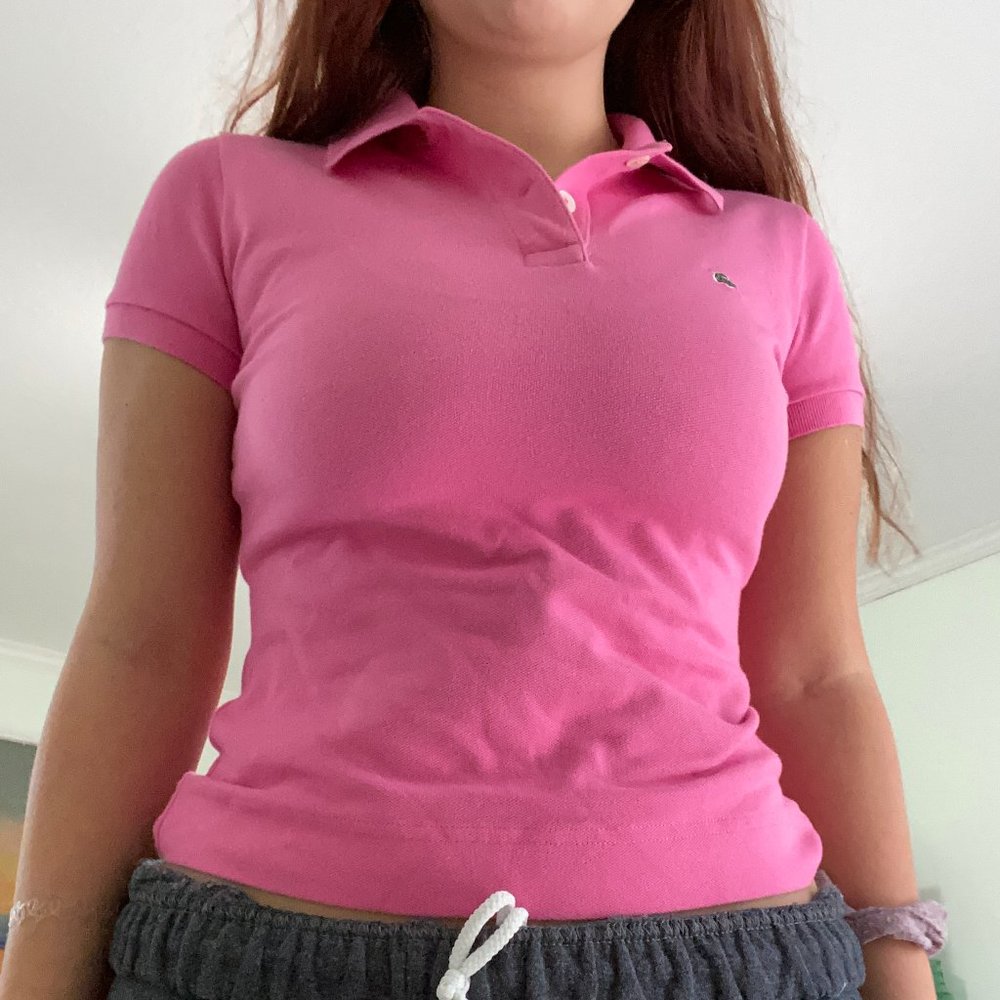 Hot Pink Lacoste Polo - Picture 4 of 5